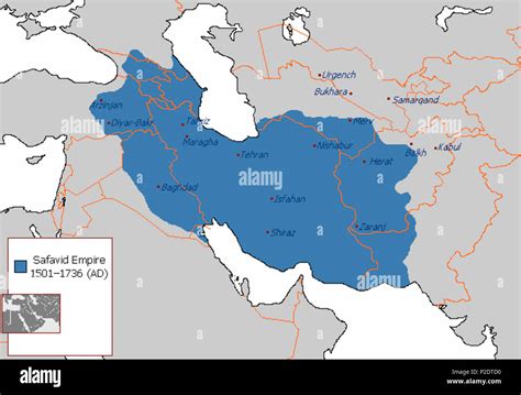 62 The maximum extent of the Safavid Empire under Shah Abbas I Stock Photo - Alamy