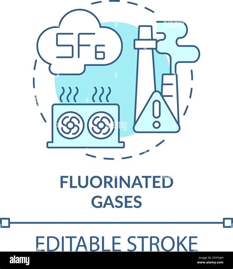 Fluorinated gases concept icon Stock Vector Image & Art - Alamy