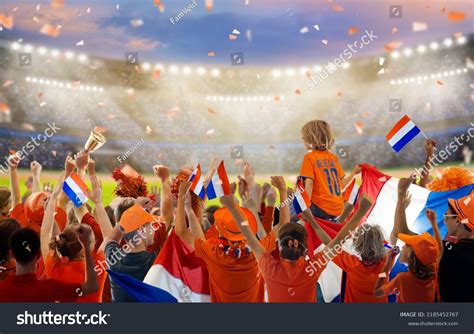 Netherlands Football Supporter On Stadium Dutch Stock Photo 2185452767 | Shutterstock