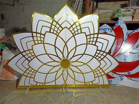 Digital Lotus For Wedding Stage Backdrop Settings at 22000.00 INR in ...