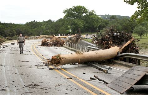 Damage from flooding in Texas