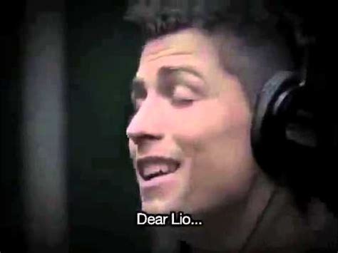 Cristiano Ronaldo sings Lionel Messi a song Ballon - YouTube