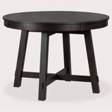 Gracie Oaks Expandable Round Farmhouse Dining Table With 16" Leaf, Solid Wood Kitchen Table ...