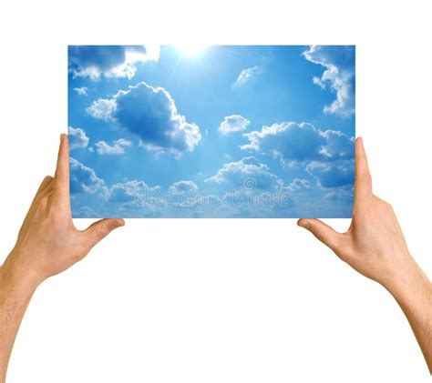 Hand holding the sky stock image. Image of frame, design - 22219401