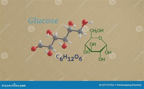 Glucose Reducing Sugar Science Molecule 3D Render Illustration ...