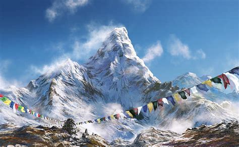 Everest Wallpaper 4K Peaks asia nepal annapurna base camp mount