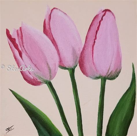 Painting : "Pink Tulips" (Original art by Stc Arts)