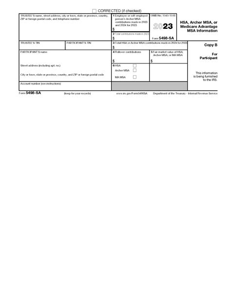 Free IRS Form 5498-SA - PDF – eForms