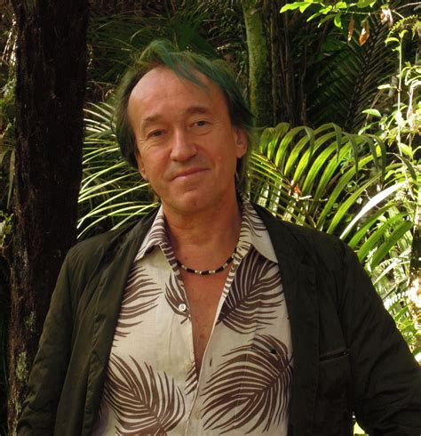Patrick Blanc in forest understory with the palm Rhopalostylis sapida, Auckland, New Zealand ...
