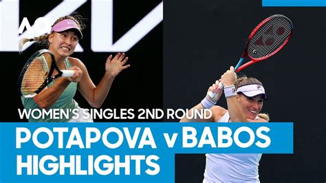 Anastasia Potapova vs Timea Babos Match Highlights (2R) | Australian ...