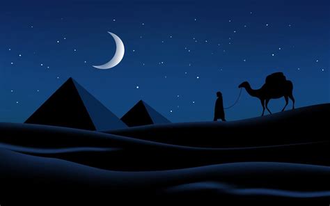 Arabian Desert Night Illustration 2042259 Vector Art at Vecteezy