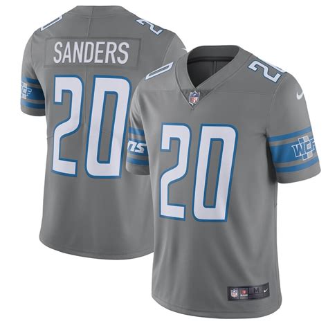 Barry Sanders Detroit Lions Nike Vapor Untouchable Color Rush Limited Player Jersey - Steel