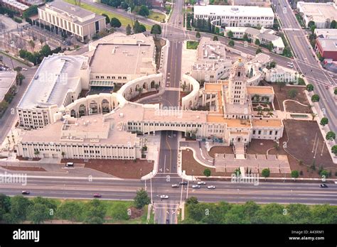 Aerial View of The Beverly Hills City Hall and Library, Beverly Hills ...