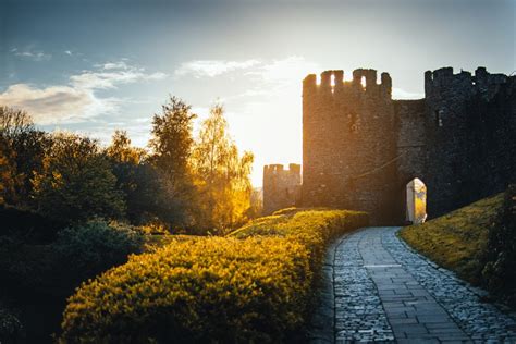 Sunrise Castle Path Royalty Free Photo