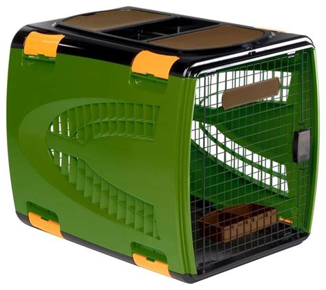 Extra-Large Dog Carrier - Brown - Contemporary - Dog Kennels And Crates - by ShopLadder | Houzz