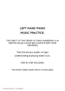 Left hand Piano exercises Bk1 by Michelle Daley | TPT