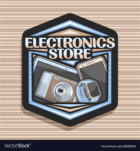 Logo for electronics store Royalty Free Vector Image