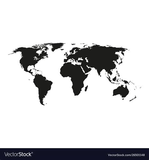 World map outline vector image free download - klimview