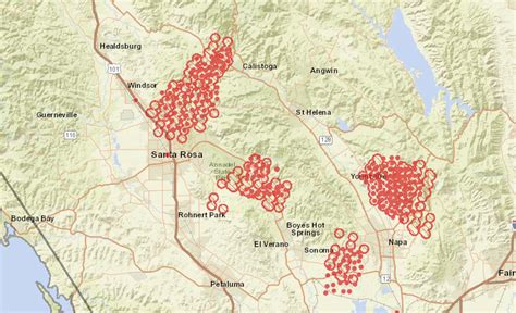 Current Santa Rosa Fire Map – Map Vector