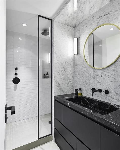 20+ Marble Bathroom With Black Fixtures