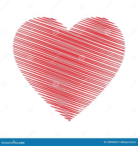 Scribble Heart vector stock illustration. Illustration of icons - 138900349