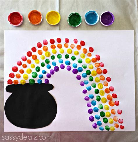 Fingerprint Rainbow Pot of Gold Craft For St. Patrick's Day - Crafty Morning