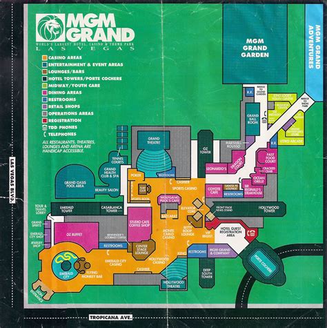 MGM Grand Guest Map | An opening year map of the hotel and c… | Flickr