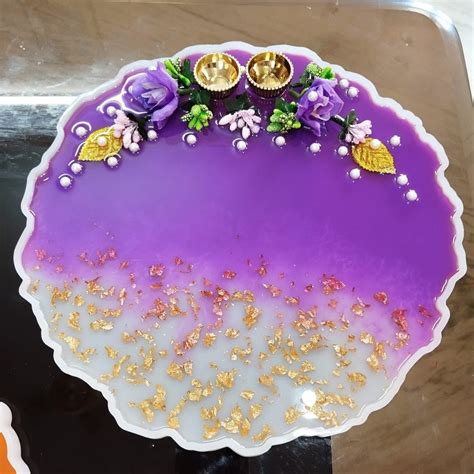 Handmade Resin Pooja Thali Rakhi Plate Karwachauth Platter - Etsy