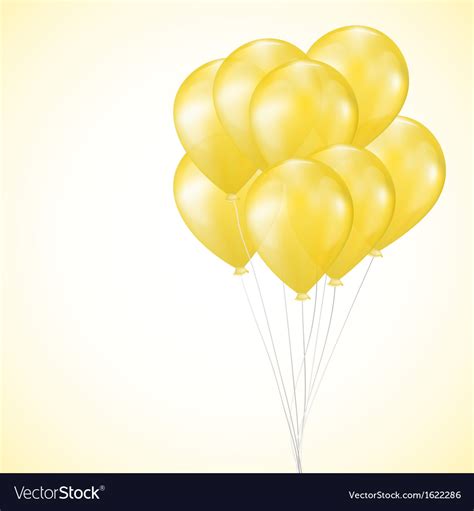 Background with yellow balloons Royalty Free Vector Image