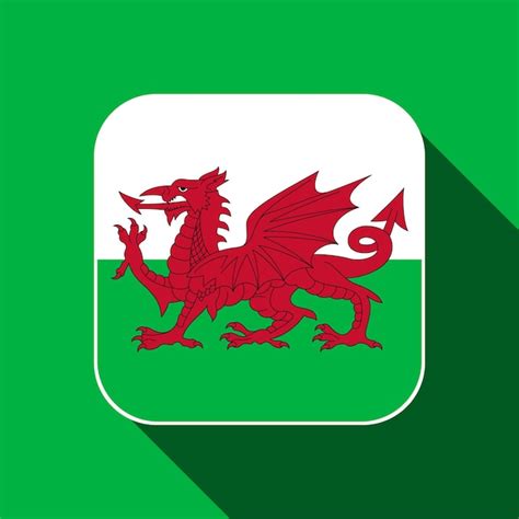 Premium Vector | Wales flag official colors vector illustration