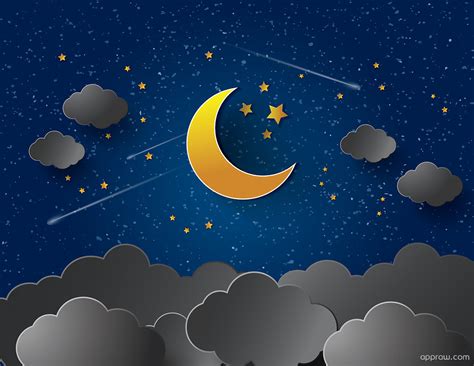 Moon & Clouds Art Wallpaper download - Moon HD Wallpaper - Appraw