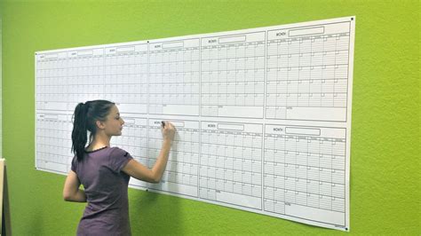 Yearly Wall Planner 36" x 100" SwiftGlimpse | Wall planner, Dry erase wall, How to plan