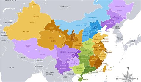 Chinese Administrative Divisions by Size - WorldAtlas