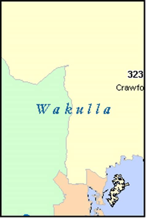 WAKULLA County, Florida Digital ZIP Code Map