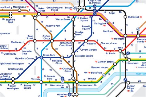 Tube Map Central London - Kylie Minetta