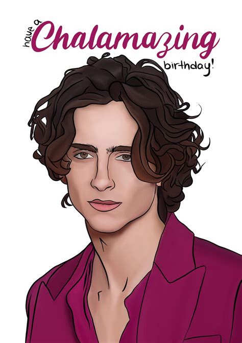 Timothée Chalamet Birthday Card - Etsy