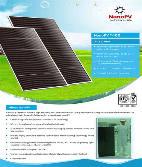 Thin Film - Panel - NanoPV Solar