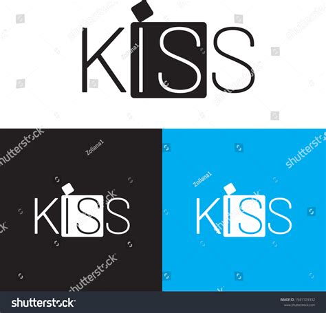 Logo Kiss Vector Font Design Stock Vector (Royalty Free) 1541103332 ...