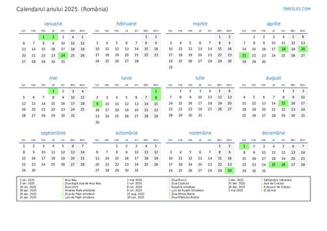 Calendar Zile Lucratoare 2025 - Basia Carmina