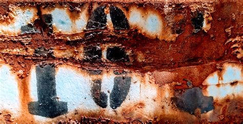 Free Images : rust, numbers, old paint, decay, decomposition, corrosion ...