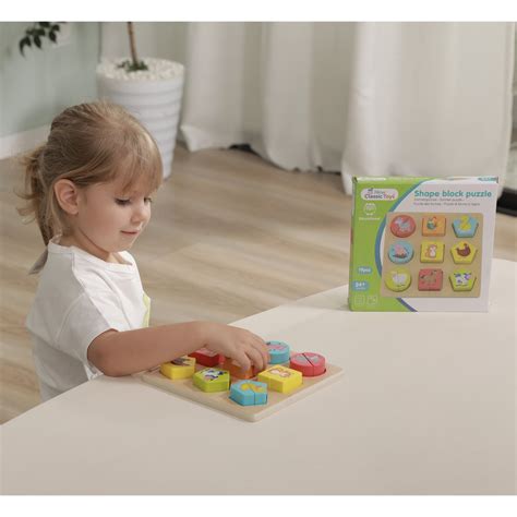 New Classic Toys - Shape Block Puzzle - Animals - Toy Dubai (Toys MENA LLC)