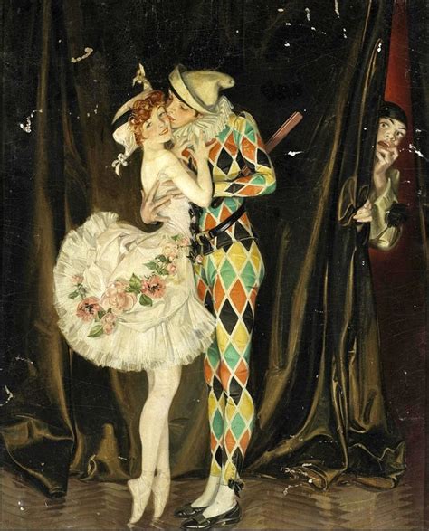 Arlequim, Colombina e Pierrot | Art, Art inspiration, Painting