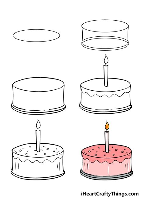 Cake Drawing - How To Draw A Cake Step By Step