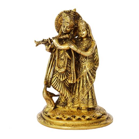 Radha Krishna Brass Statue - Buy Radha Krishna Online