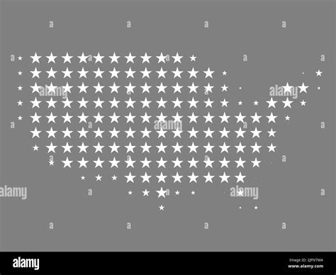 Mapa de Estados Unidos hecho de estrellas Imagen Vector de stock - Alamy