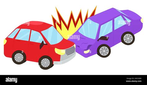 Auto crash Accident, car insurance. Cartoon vector illustration Stock Vector Image & Art - Alamy