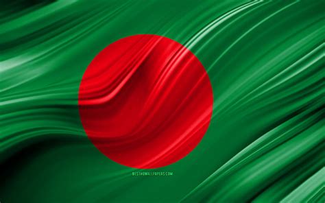 Bangladesh flag, Asian countries, 3D waves, Flag of Bangladesh ...