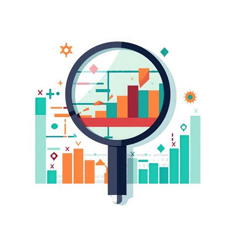 Analytics reports - Magnifier and report icons represent data analysis ...