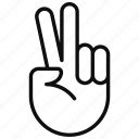 Hand gestures thin line signs icons by Irina Mir