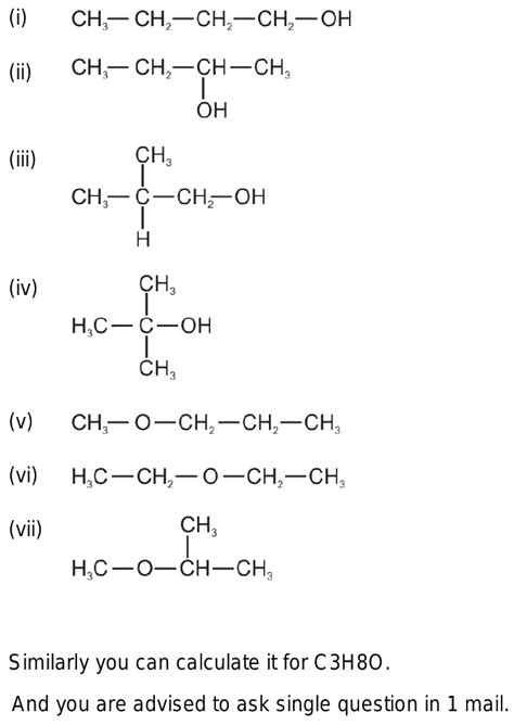 32. Write the number of structural isomers of : (a) C3H7OH (b)C4H9OH